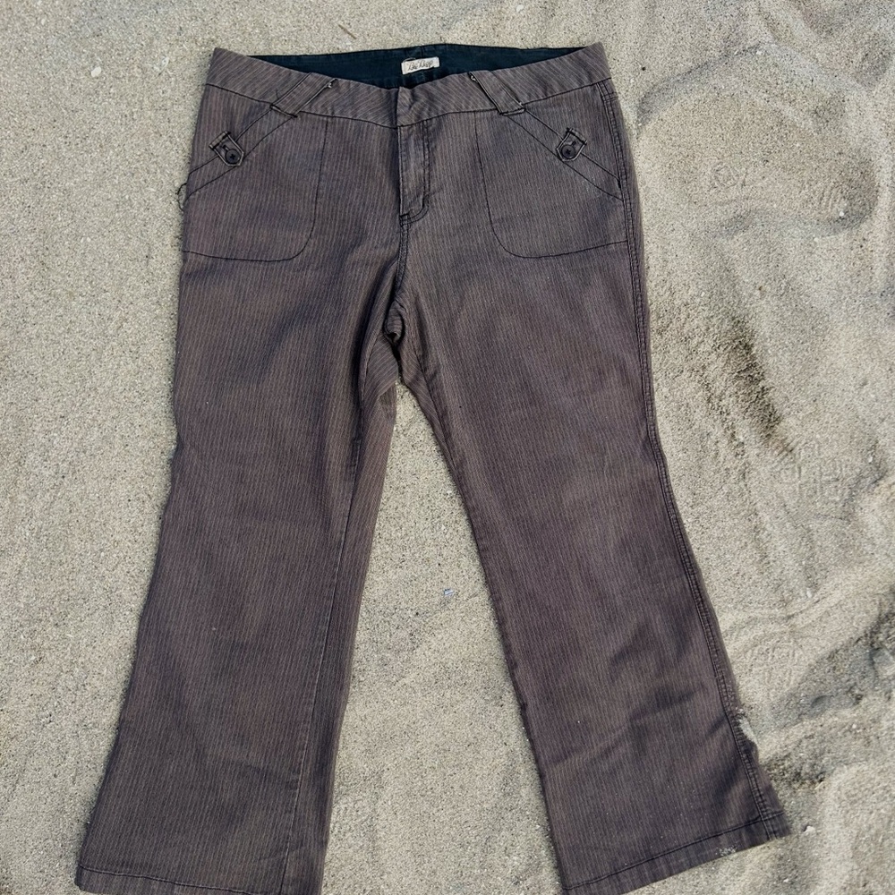 Brown Pinstriped Pants